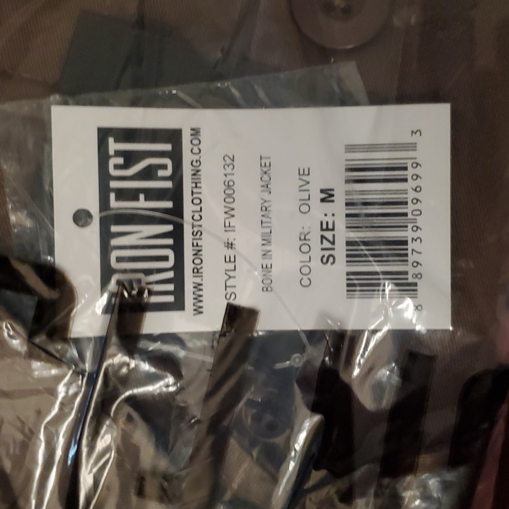 🤩New with tags Iron Fist Bone in Military jacket sizes S & M - Picture 8 of 8